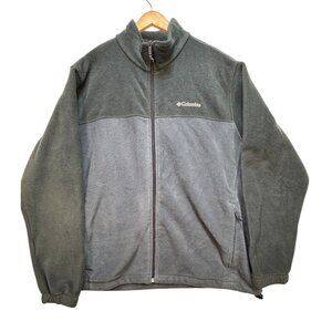 Columbia Mountain Full Zip Fleece Jacket Mens XL Two-Tone Blue Outdoors Camping
